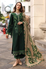 3PC EMBROIDERED DHANAK SUIT - ZN-1479