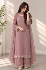3PC Shamooz Silk Embroidered Suit - ZN-1501