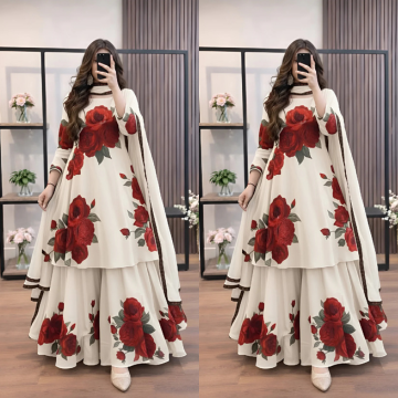ZONIYA SUMMER  ZN1361 -3 piece Lawn frock style Printed suit