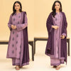 3PC EMBROIDERED DHANAK SUIT - ZN-1455