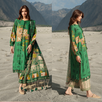 3PC PRINTED karandi SUIT - ZN-1464