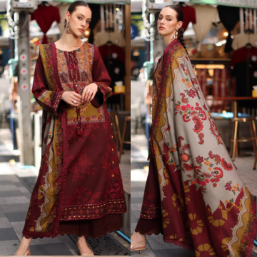 Charizma - Winter 3PC Karandi Digital Print Dress ZN1472