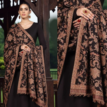 3PC EMBROIDERED DHANAK SUIT - ZN-880