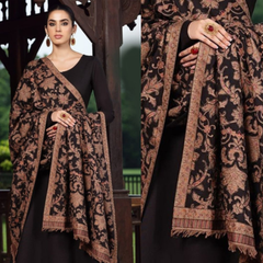 3PC EMBROIDERED DHANAK SUIT - ZN-880