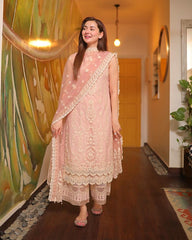ZN979 - Faiza Saqlain - 3PC Embroidered Lawn Suit