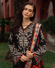 zn1214 Winter 3PC Dhanak all over  Printed Suit