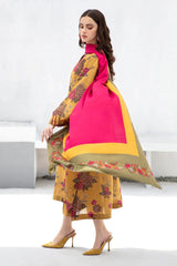 ZN1220- Winter 3PC Dhanak all over Printed Suit