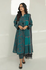 ZN1221- Winter 3PC Dhanak all over Printed Suit