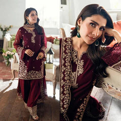 3PC EMBROIDERED LAWN SUIT - ZN-1263
