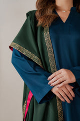 zn1267 Winter  3pc unstitched Dhanak Emb with Emb Shawl