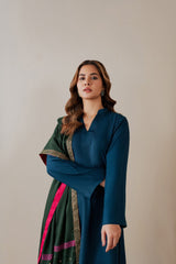 zn1267 Winter  3pc unstitched Dhanak Emb with Emb Shawl