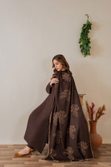 zn1269  Winter  3pc unstitched Dhanak with printed Shawl