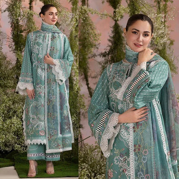 3PC EMBROIDERED LAWN SUIT - ZN-1275