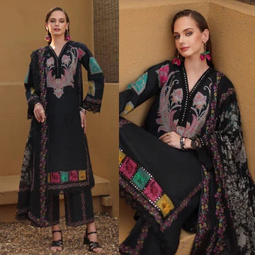 3PC PRINTED LAWN SUIT - ZN-1294