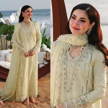 3PC EMBROIDERED LAWN SUIT - ZN-1313