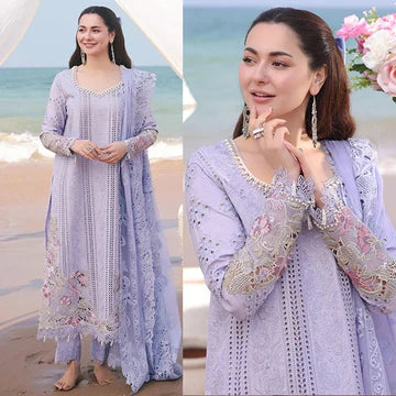 3PC EMBROIDERED LAWN SUIT - ZN-1334