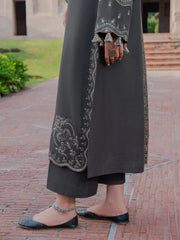 ZN1245   IZEL-3PC DHANAK EMBROIDERED SHIRT WITH COURTRAI PRINTED SHAWL & TROUSER-BIC