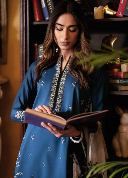 ZN762-SUMMER - 3PC Lawn Heavy Embroidered Shirt With Printed Dupatta Fancy Monar