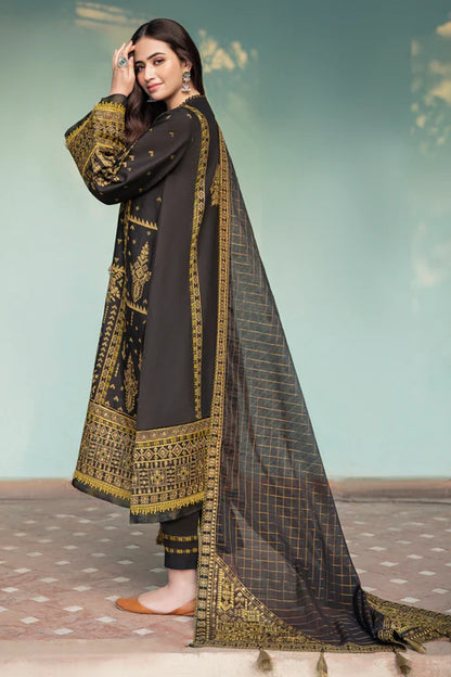 ZN759-SUMMER Embroided 3pc Lawn dress with embroidered Daimond dupatta