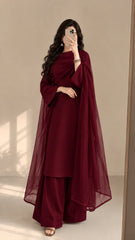 3PC Shamooz Silk Embroidered Suit - ZN-1504