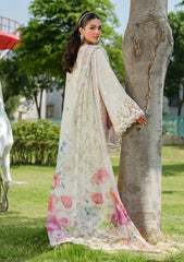Elaf ZN1374 Luxury Lawn Vol-2 ELH-7A WHITE EMPRESS
