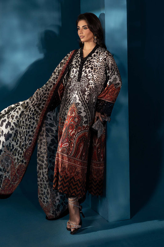 ZN1226 - Winter 3PC Karandi Digital Print Dress