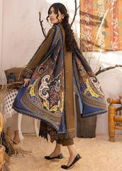 3PC EMBROIDERED DHANAK SUIT - ZN-1423