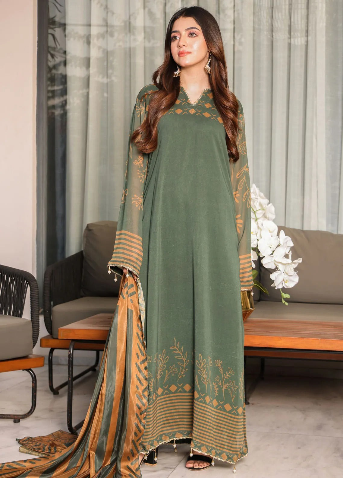 ZN1099-Summer Swiss lawn 3pc Unstitched