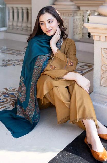 zn 1201    Asling - Winter 3PC Dhanak Embroidered Suit -
