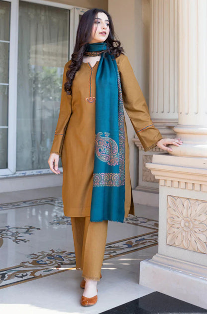 zn 1201    Asling - Winter 3PC Dhanak Embroidered Suit -