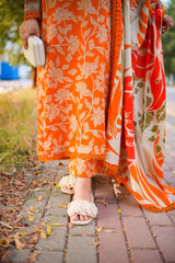ZN 1231  Winter 3PC Karandi Digital Print Dress