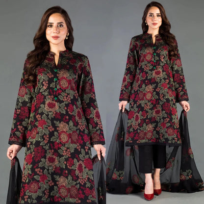 ZN017 - Bareeze - SUMMER Embroided 3pc Lawn dress with embroidered chiffon dupatta - ZoniyaClothing