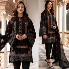 ZN020 - BAREEZE summer 3PC LAWN EMBROIDERED DRESS WITH CHIFFON EMBROIDERED DUPATTA - ZoniyaClothing