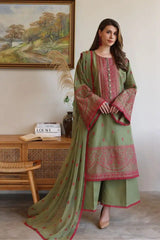ZN1002 - Bareeze 3 Piece Embroidered Lawn Suit - ZoniyaClothing