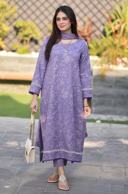 ZN1020 - Breeze 3PC Lawn Embroidered Suit - ZoniyaClothing