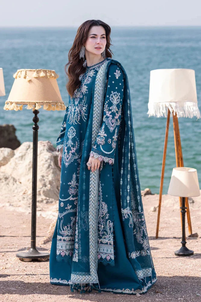 ZN1035 - Qalamkar 3 Piece Chickenkari Embroidered Lawn Suit - ZoniyaClothing