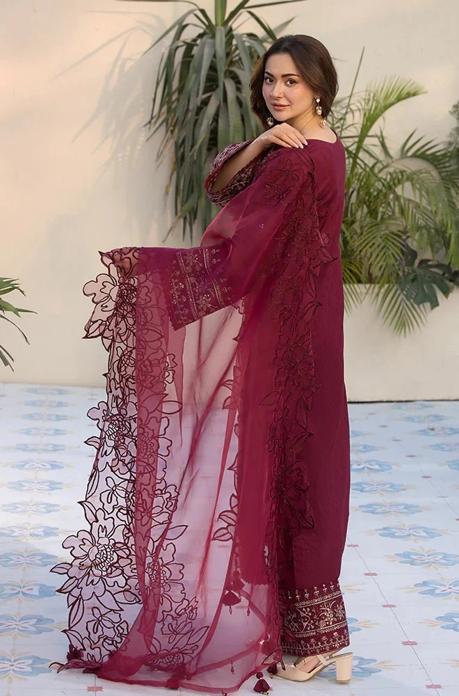 ZN1050 - Allys 3PC Lawn Embroidered Suit - ZoniyaClothing