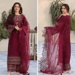 ZN1050 - Allys 3PC Lawn Embroidered Suit - ZoniyaClothing