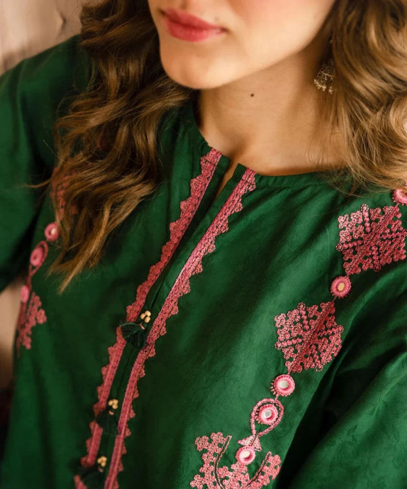 ZN1068 - Sapphire 3PC Embroidered Lawn Suit - ZoniyaClothing