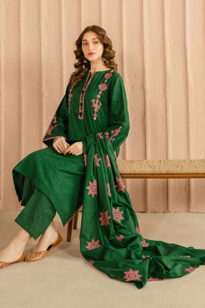ZN1068 - Sapphire 3PC Embroidered Lawn Suit - ZoniyaClothing