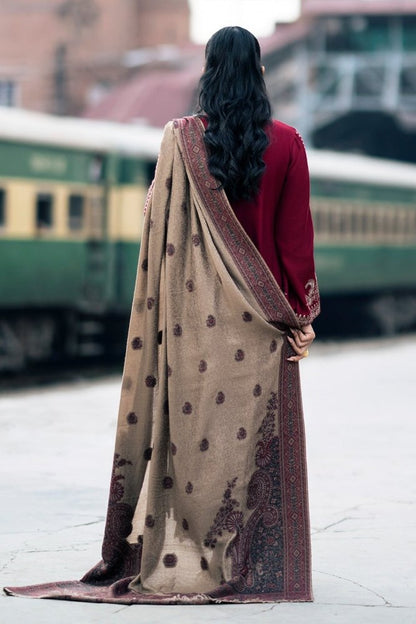 ZN1108 - Winter Jazmin 3PC Dhanak Embroidered Suit - ZoniyaClothing