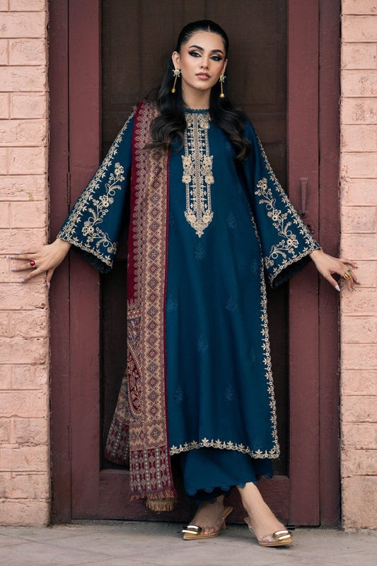 ZN1109 - Winter Jazmin 3PC Dhanak Embroidered Suit - ZoniyaClothing