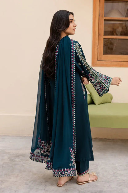 ZN111 - Sapphire 3PC Lawn Embroidered Suit - ZoniyaClothing
