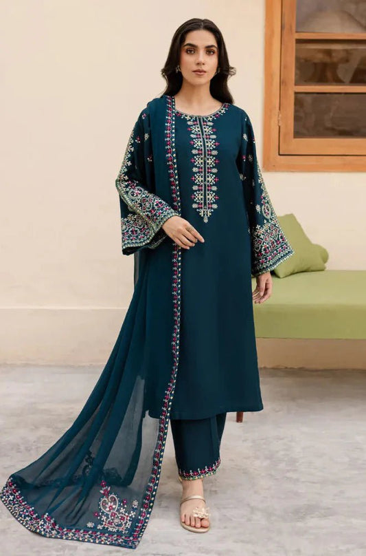 ZN111 - Sapphire 3PC Lawn Embroidered Suit - ZoniyaClothing