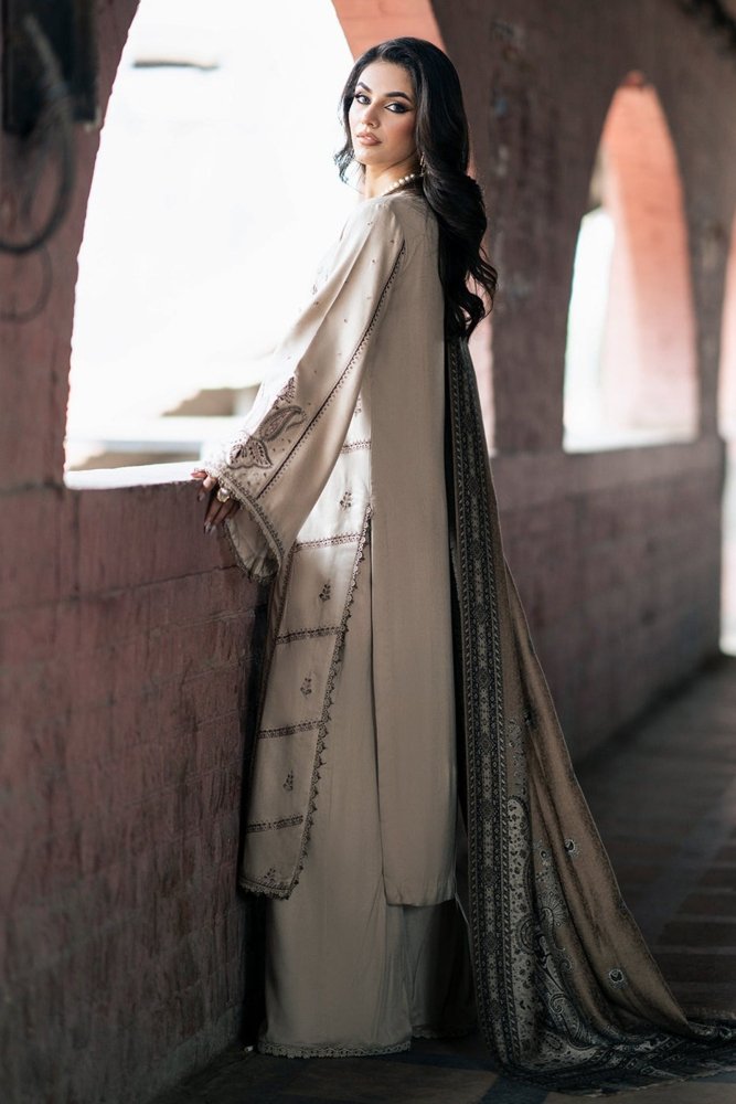 ZN1117 - Winter Jazmin 3PC Dhanak Embroidered Suit - ZoniyaClothing