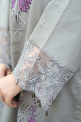 ZN1126 - LIBAAS - 3PC DHANAK EMBROIDERED SHIRT WITH CHIFFON EMBROIDERED DUPATTA - ZoniyaClothing