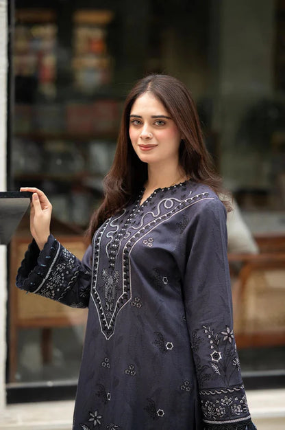 ZN1203 Libass - Winter 3PC Dhanak Embroidered Suit - ZoniyaClothing