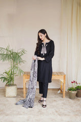 Zn1204 Asling - Winter 3PC Dhanak Embroidered Suit - ZoniyaClothing