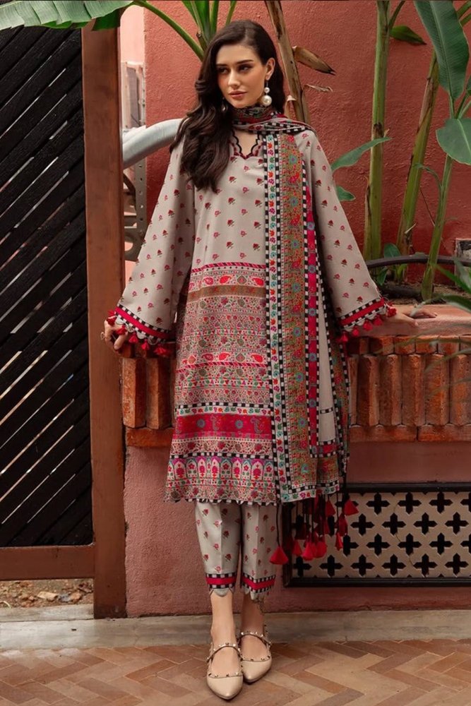 ZN1213 Winter 3PC Dhanak ALL OVER Printed Suit - ZoniyaClothing
