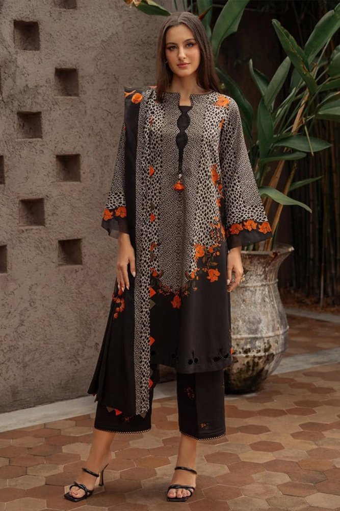 zn1215 Winter 3PC Dhanak all over Printed Suit - ZoniyaClothing